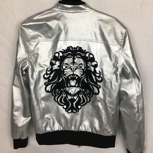 Guess Silver & Black Lion Jacket